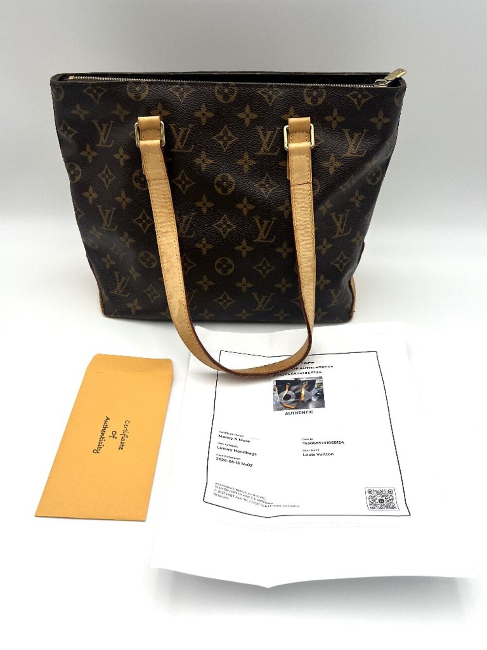 LOUIS VUITTON Monogram Cabas Piano Tote Bag M51148 France Vintage March 2006